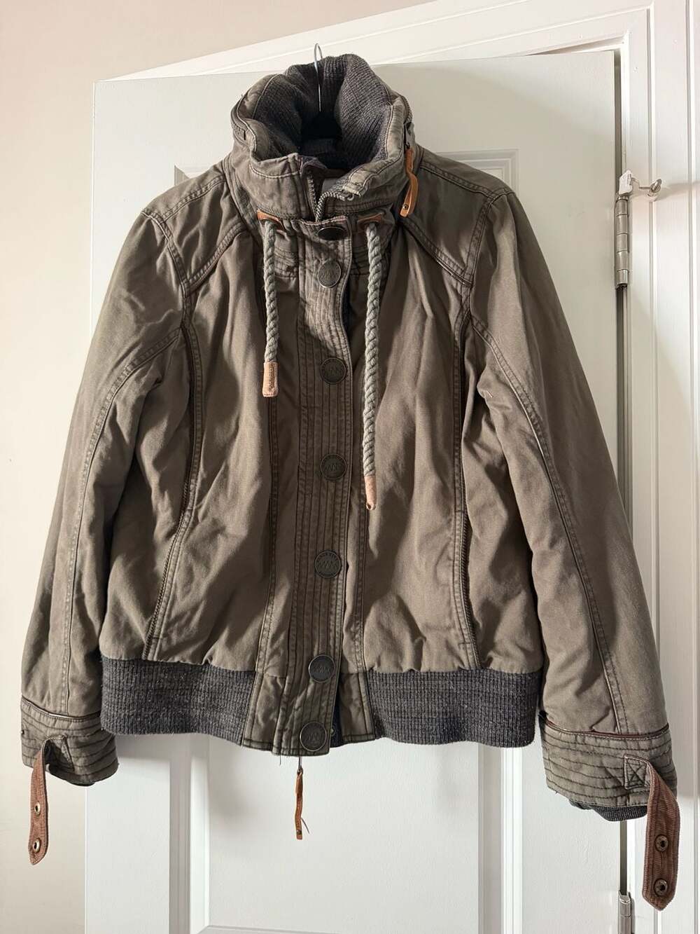 Black Rivet Explorer Green Winter Jacket Size L Sherpa Lined